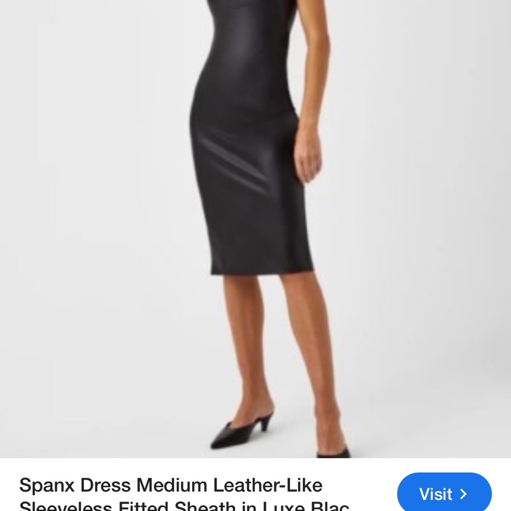Spanx Black Sleeveless Sheath Dress